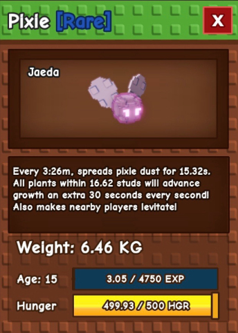 pixie grow a garden